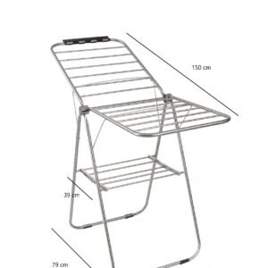 Tender de ropa plegable de acero inoxidable