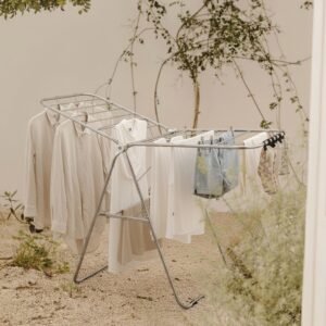 Tender de ropa plegable de acero inoxidable