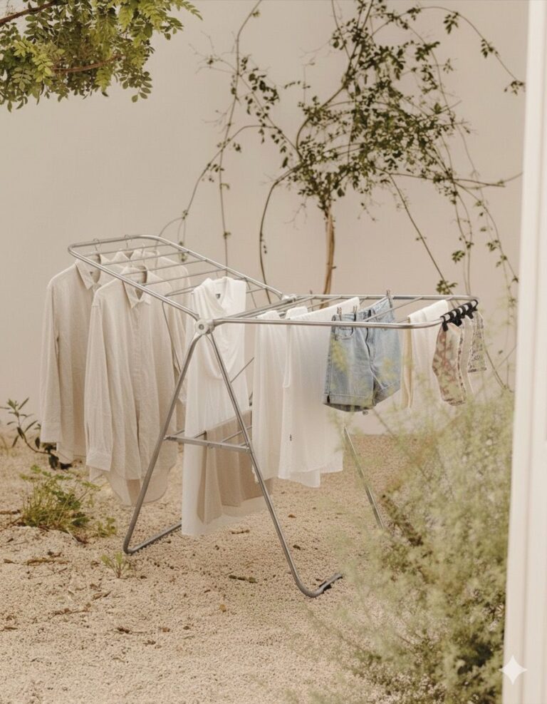 Tender de ropa plegable de acero inoxidable