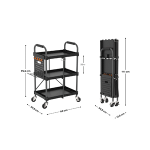 Carro organizador de herramientas multiuso Negro